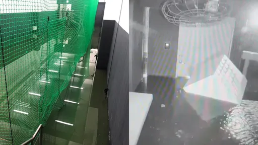 12億新竹棒球場淹水了　「漂浮櫃子」影片曝光！網驚：新泳池