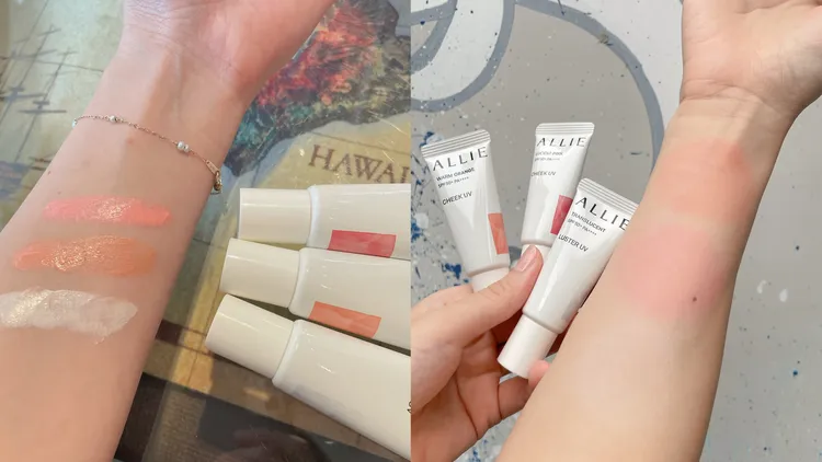 持采絢色UV防曬系列手部試色。張家玲攝