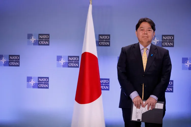 日本外相林芳正今年4月參加北約外長會議。路透社