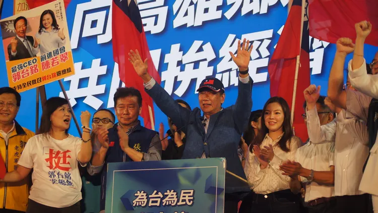 郭台銘說，政府心中要有人民，不能不管人民死活。凃建豐攝