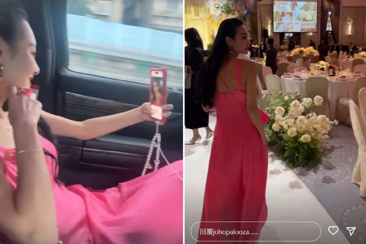 王思佳老公在IG限動PO出她婚禮穿搭畫面。翻攝自王思佳老公IG