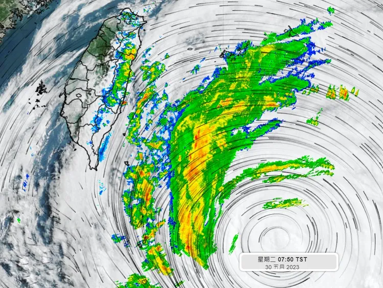 彭啟明表示，「風颱雨」北部比較明顯。翻攝自彭啟明臉書