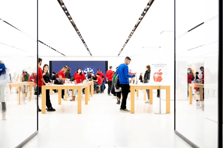 圖為加拿大多倫多的Apple store。路透社