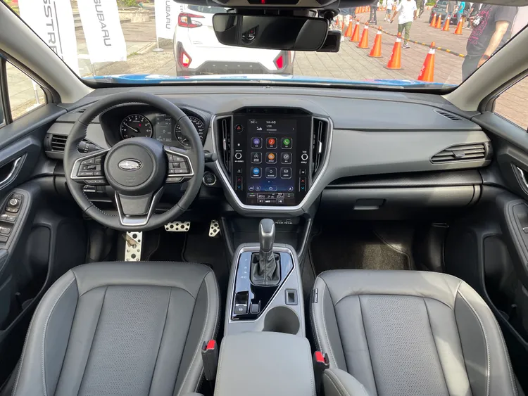 Subaru Crosstrek主打數位化座艙，搭載直覺化操作的11.6吋智慧影音觸控螢幕。林浩昇攝