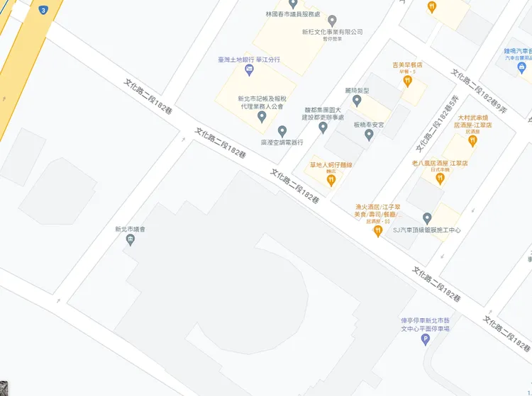 事發地板橋市文化路二段182巷在新北市議會附近。翻攝google map