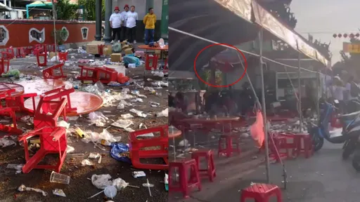 红椅满天飞!遶境出事变「89躲避球」大乱斗 网傻眼:黑白猴子打架