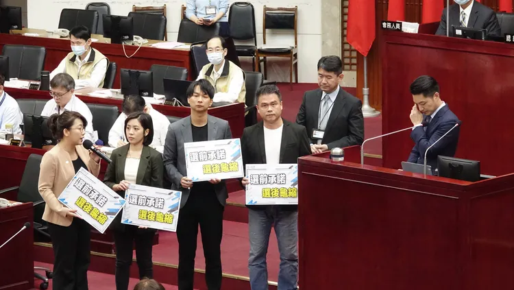 民眾黨批評蔣萬安「選前承諾、選後龜縮」。莊宗達攝