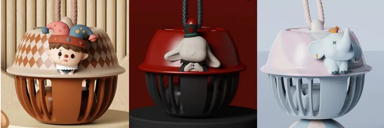 童趣可愛且續航力超強的鈴鐺掛脖風扇為淘寶夏日推薦好物。業者提供