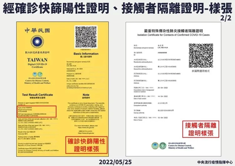 數位新冠病毒健康證明。資料照