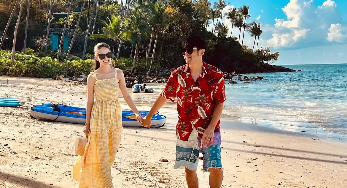 周杰倫(右)與昆凌結婚8年,依舊恩愛甜蜜。翻攝昆凌IG