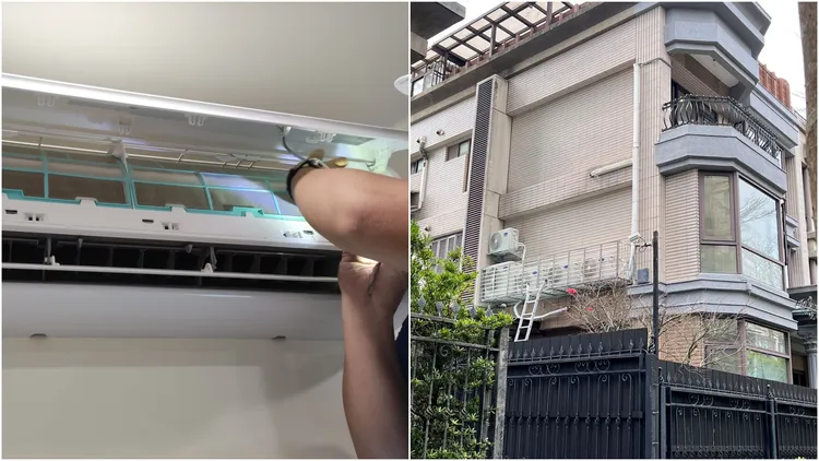 當事人住家是透天厝，一口氣購入安裝5台分離式冷氣機。翻攝自臉書「Costco好市多 商品經驗老實說」