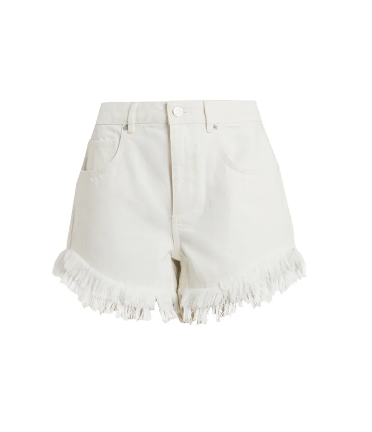 ALLSAINTS Astrid高腰牛仔短褲，4500元。品牌提供