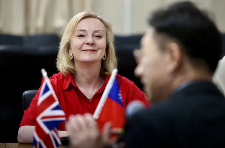 英國前首相、下議員特拉斯（Liz Truss）昨到立法院訪問。林林攝