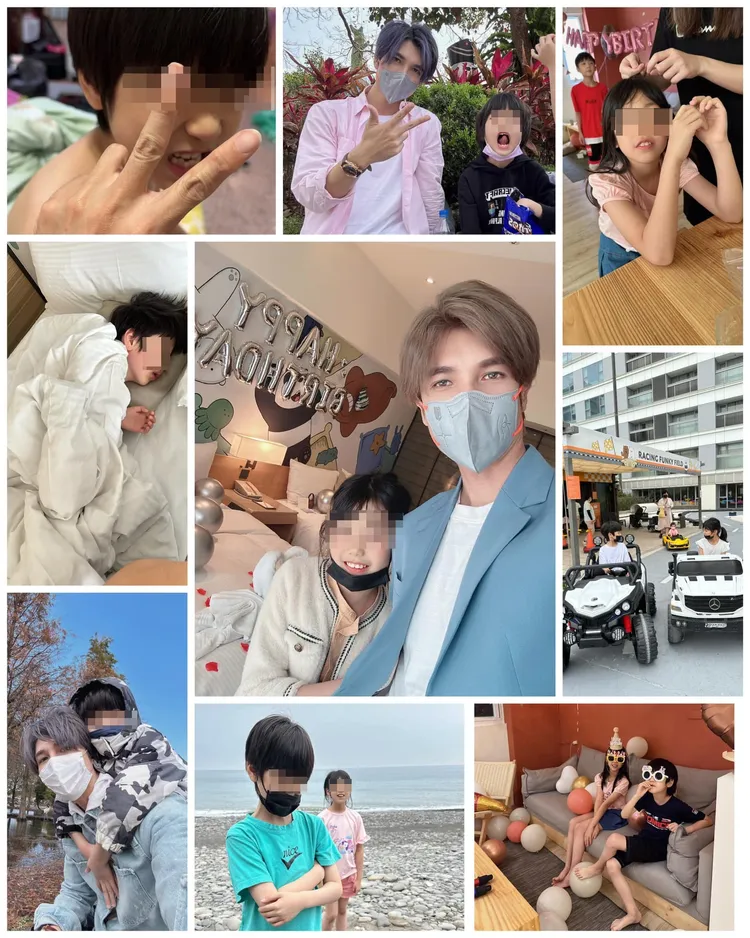 口罩男說兒子這次期中考了全班第一名，而且還長高了許多，女兒牙齒矯正也越來越順利，每天晚上的努力有了成果。翻攝《口罩男》粉絲頁