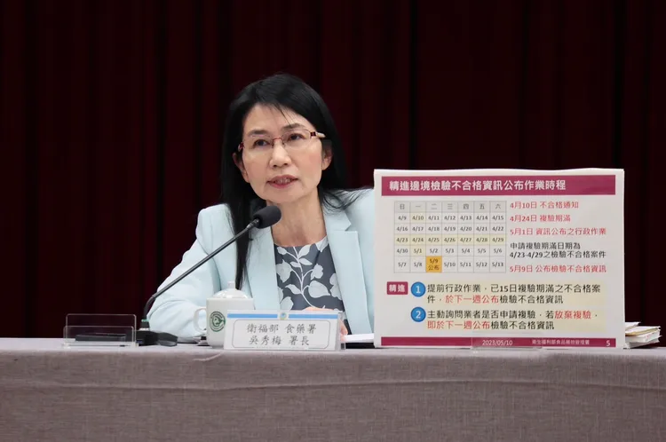 食藥署長吳秀梅。彭欣偉攝