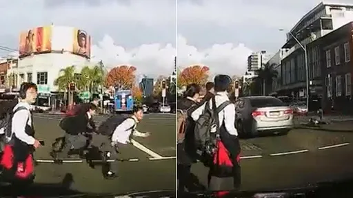 綠燈就起跑「衝最快3學生全撞飛」　18歲駕駛闖紅燈釀禍肇逃