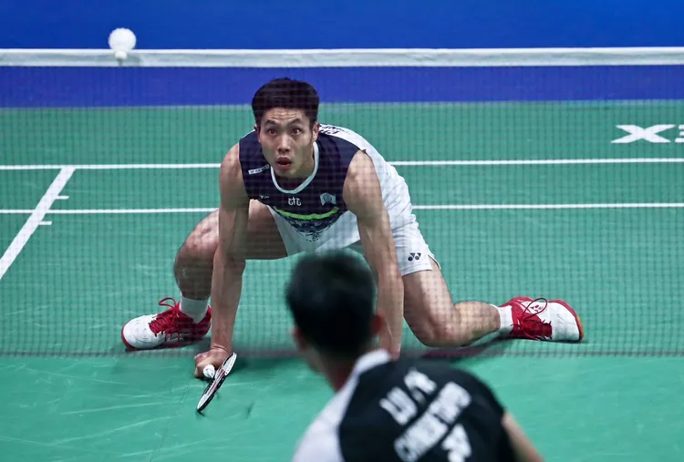 《壹蘋》記者林林拍攝周天成在台北羽球公開賽，獲體育類第2名。