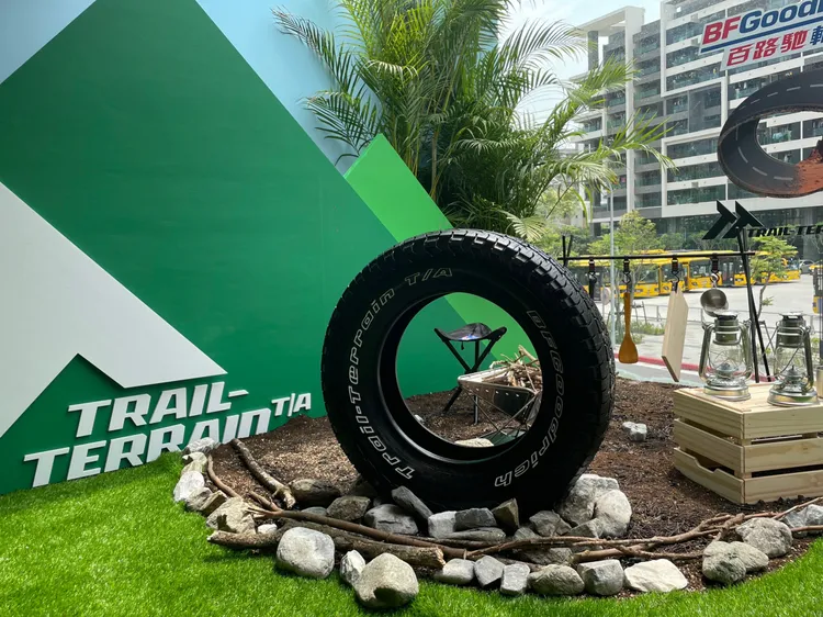 TRAIL-TERRAIN T/A胎壁上有著美式白框字樣，能為愛車增添更多野性美。林浩昇攝