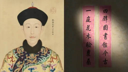 乾隆帝掛在宮裡的御筆對聯現身貴婦百貨 穿越近300年首度在台亮相