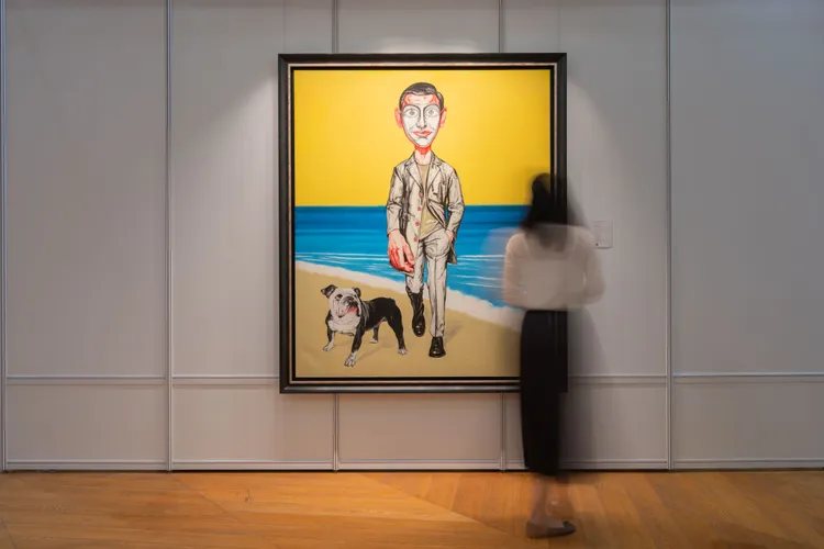 《面具2000第三號》是中國當代藝術家曾梵志「面具系列」中尺幅最大的單人像作品之一，自作品面世20多年來從未見諸拍場，估價上看2500萬港元（約9805萬元台幣）。邦瀚斯提供