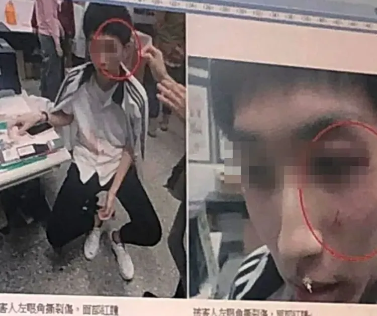 基隆一名數學老師，涉嫌對女學生上下其手，遭家長出手痛毆。翻攝爆料公社
