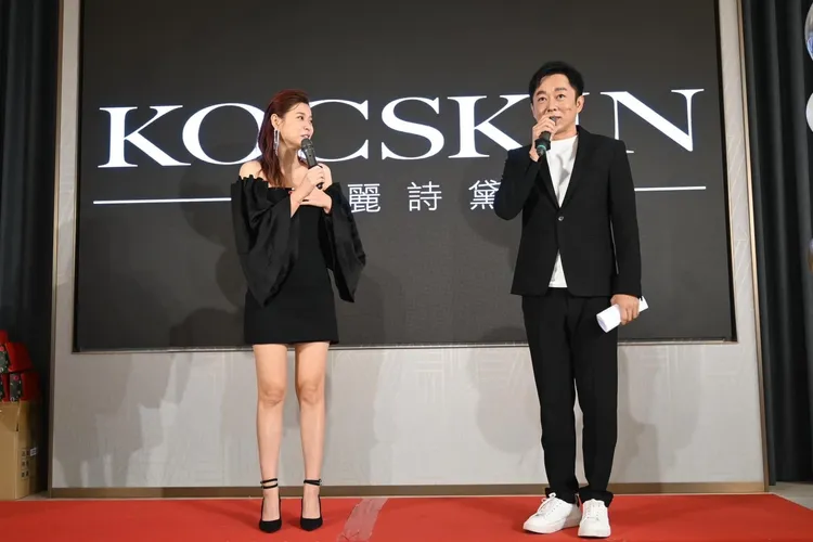 陳茂榮（右）和李燕合開保養品公司，他佔股40趴。翻攝陳茂榮臉書