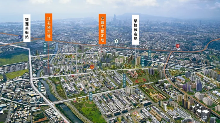 大林蒲遷村安置地未來發展構想圖。高市府提供