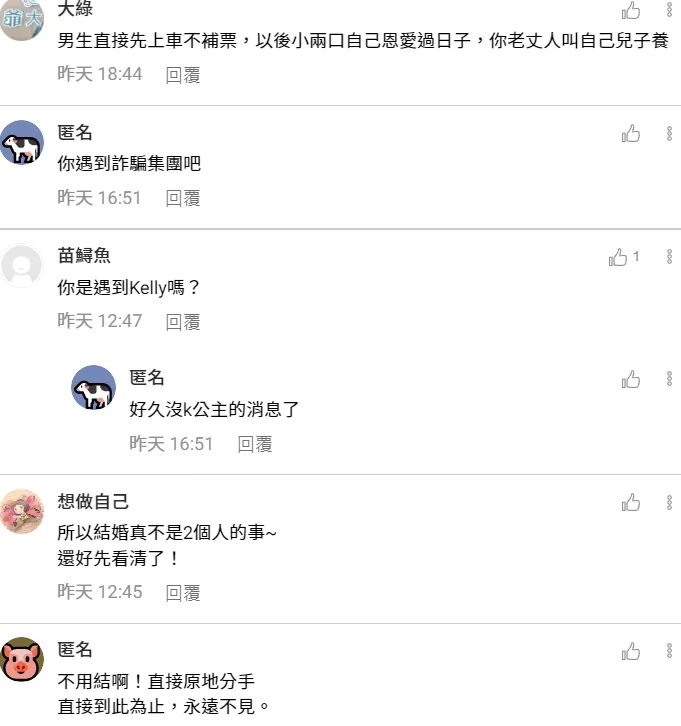 網友多數都譴責準岳父的獅子大開口行徑。翻攝自臉書「匿名公社」