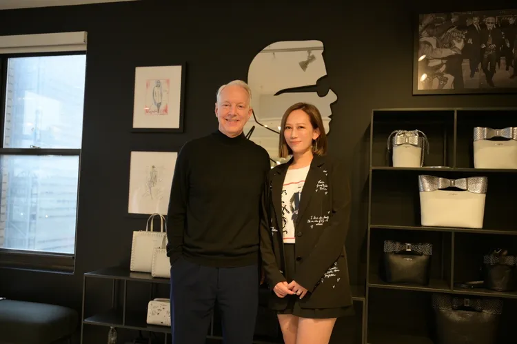 Karl Lagerfeld & DKNY集團總監Javan Bunch親自接待瑪菲司。HaloMavis國際連線提供