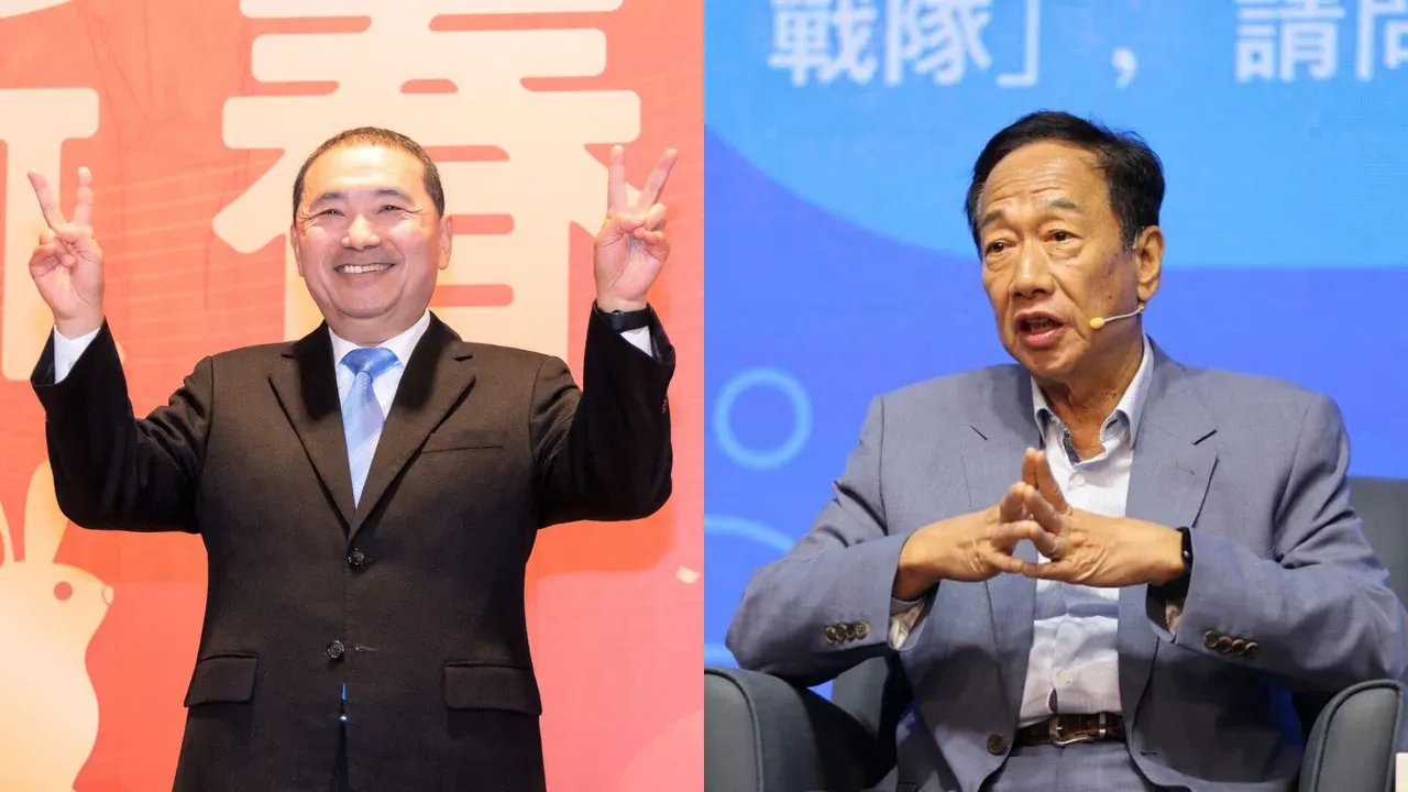 國民黨總統提名掀新北市長侯友宜(左)及鴻海創辦人郭台銘(右)的「侯郭大戰」。翻攝自侯友宜、郭台銘臉書