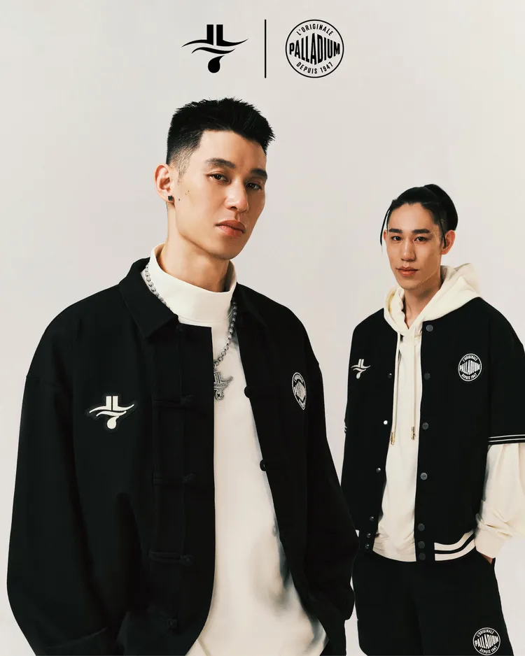 林書豪（左）與弟弟林書緯（右）一同拍攝形象照，結果老婆和家人都說弟弟拍得比較好。品牌提供