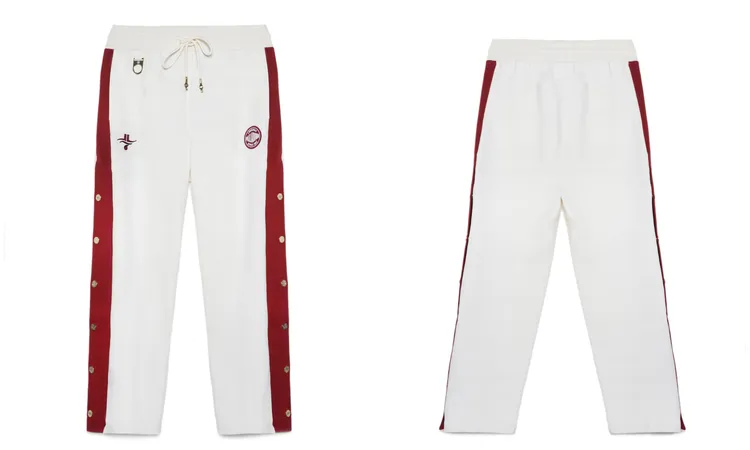 側排扣側開長褲#香草白，3890元。品牌提供