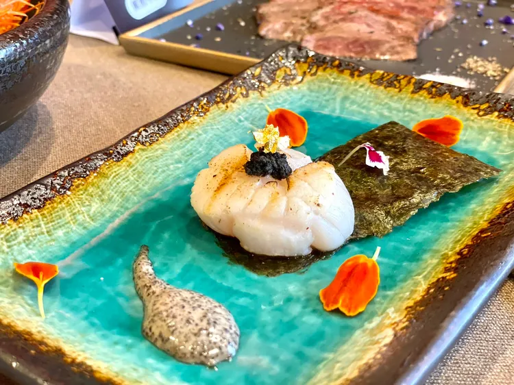 金箔松露干貝。曾仲葳攝