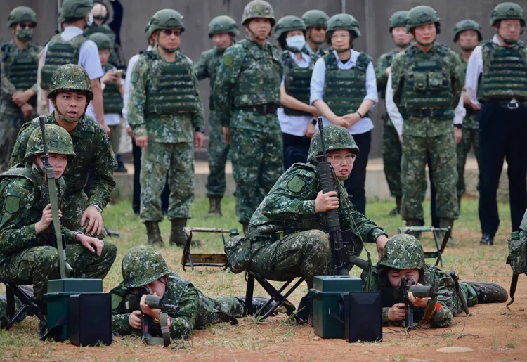 桃園市後備旅第二營教育召集訓練。林林攝