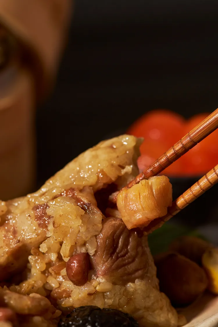 經典熱銷口味「御品珍味干貝粽」霸氣加入日本北海道干貝。業者提供