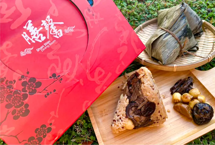 膳馨紅藜御品珍菇素粽禮盒，售價750元。業者提供