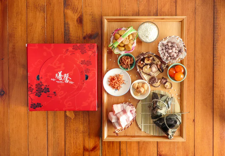 膳馨御品珍味干貝粽禮盒，售價750元。業者提供