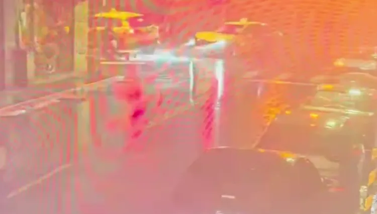 今天凌晨所發生的車禍。翻攝畫面