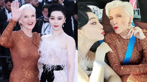 范冰冰十指緊扣馬斯克名模媽 坎城結交超級閨蜜