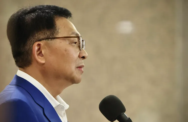 陳歐珀19日現身立法院說明跟詐騙主嫌的關係。資料照片/林林攝