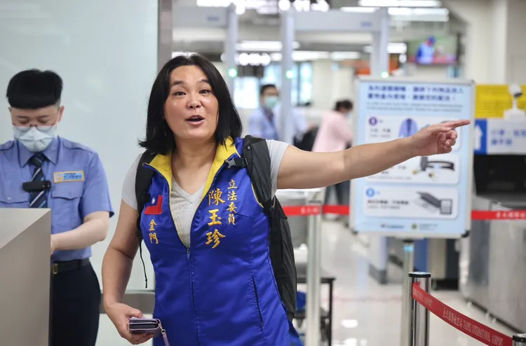 金門立委陳玉珍坦言，民意支持郭柯合，都覺得合是很可能會贏。林林攝