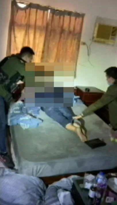 警方逮捕蕭男。翻攝畫面