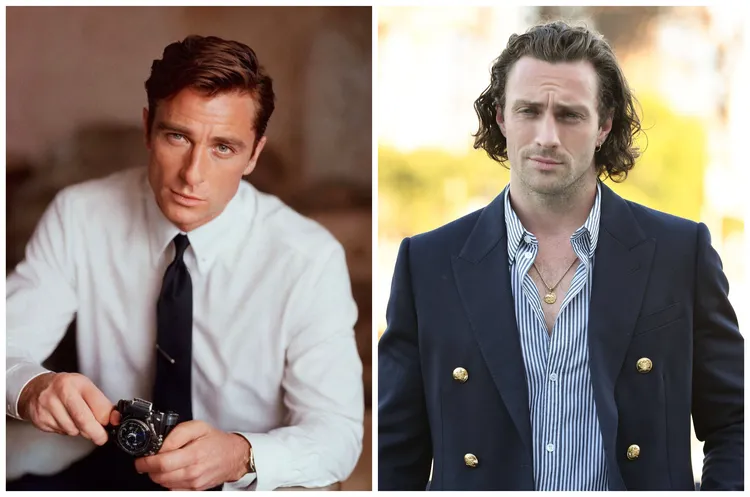 AI軟體根據製片開出條件模擬出新任007的樣貌（左圖），竟與亞倫泰勒強森有驚人的相似度。達志