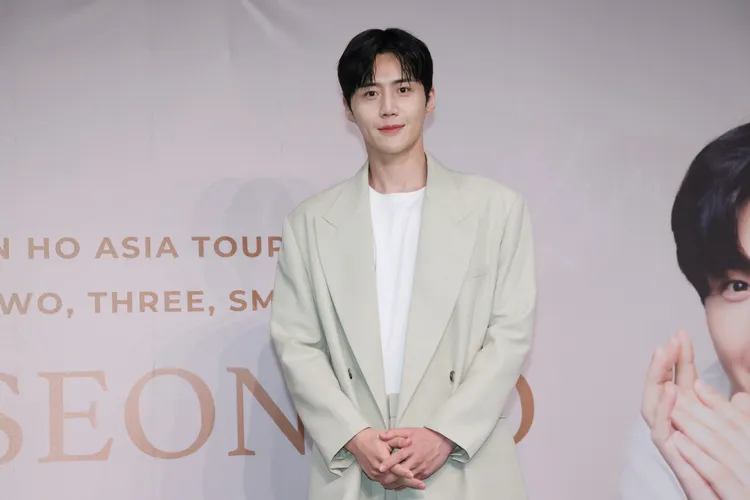 金宣虎首度訪台，今天舉行記者會。鄭孟晃攝