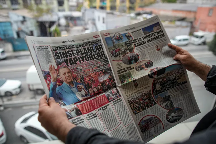 土耳其本屆選舉異常激烈，這是艾爾段20年來頭一次有可能敗陣的選舉。美聯社