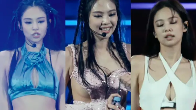 Jennie日前在Coachella音樂節上以各式裝束性感炸裂全球粉絲。翻攝YouTube