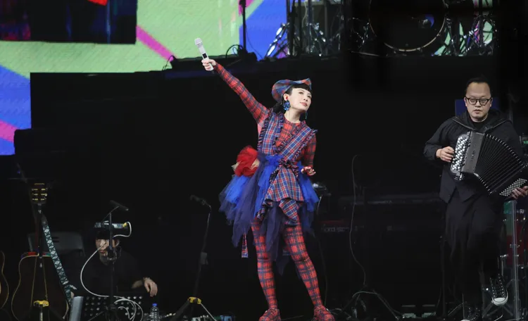 魏如萱演唱會挑戰跳舞。鄭孟晃攝