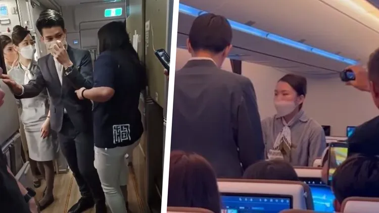 乘客開罵，星宇空服人員一再賠不是。翻攝臉書「星宇航空 討論區 STARLUX Airlines」
