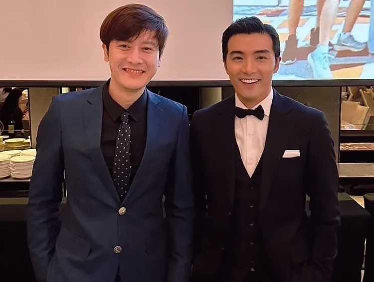 張勛傑（左）和賀軍翔是好朋友。翻攝張勛傑臉書