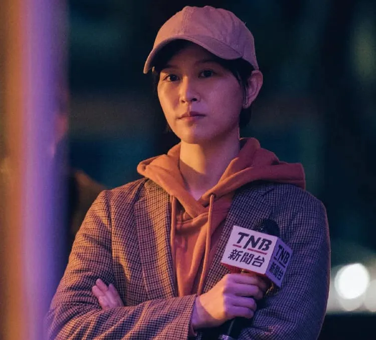 江宜蓉飾演記者，被觀眾挑毛病。翻攝《模仿犯》臉書